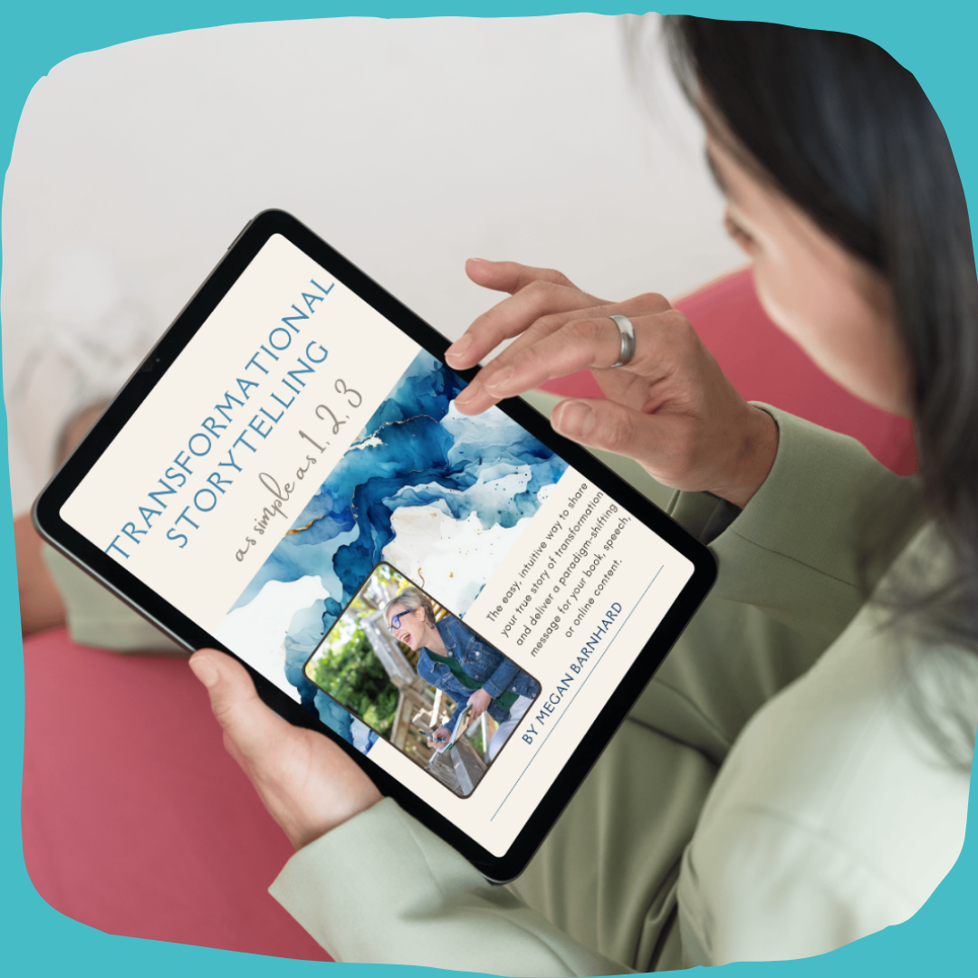 Transformational Storytelling on tablet for website